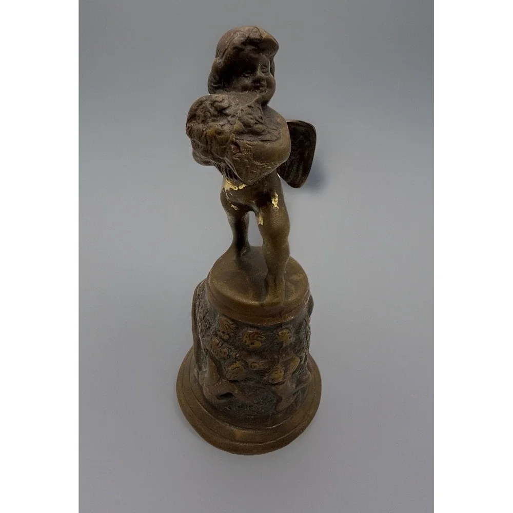 Clifton Forge Vintage‎ Solid Brass Cherub Bell Rare